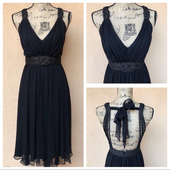 BCBG Dresses & Skirts - Black Gold Max Azria BCBG Chiffon Evening Dress